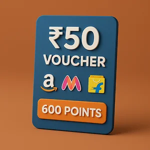 ₹50 Amazon / Myntra / Flipkart Voucher