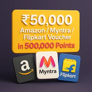 ₹50000 Amazon / Myntra / Flipkart Voucher